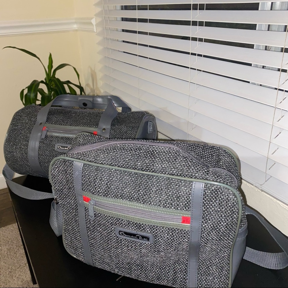 Vintage Oscar de la Renta 2 piece Luggage Set